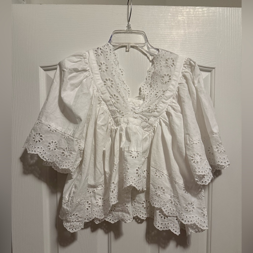 Shop Talulah white eyelet top
